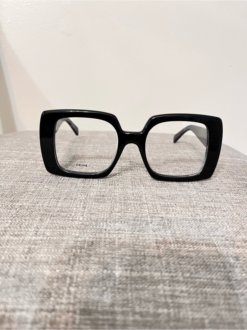 Celine Black Oversized Square Acetate Glasses